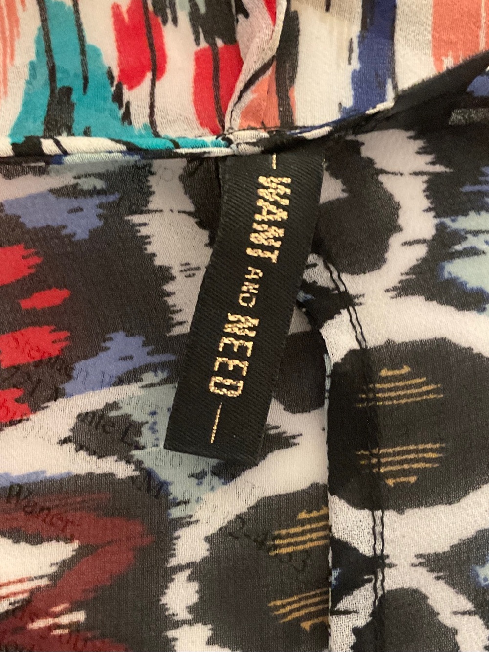 Sheer Multi-Color Patterned Kimono - Picture 5 of 12